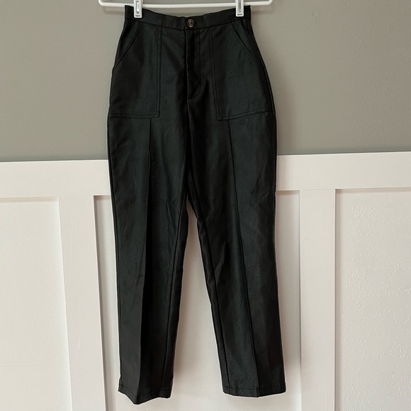Princess Polly Faux Vegan Leather Encore Pants Black - Picture 4 of 8